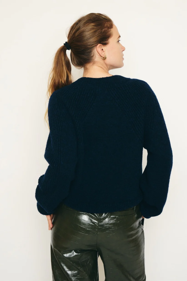Odette Round Neck - Dark Blue