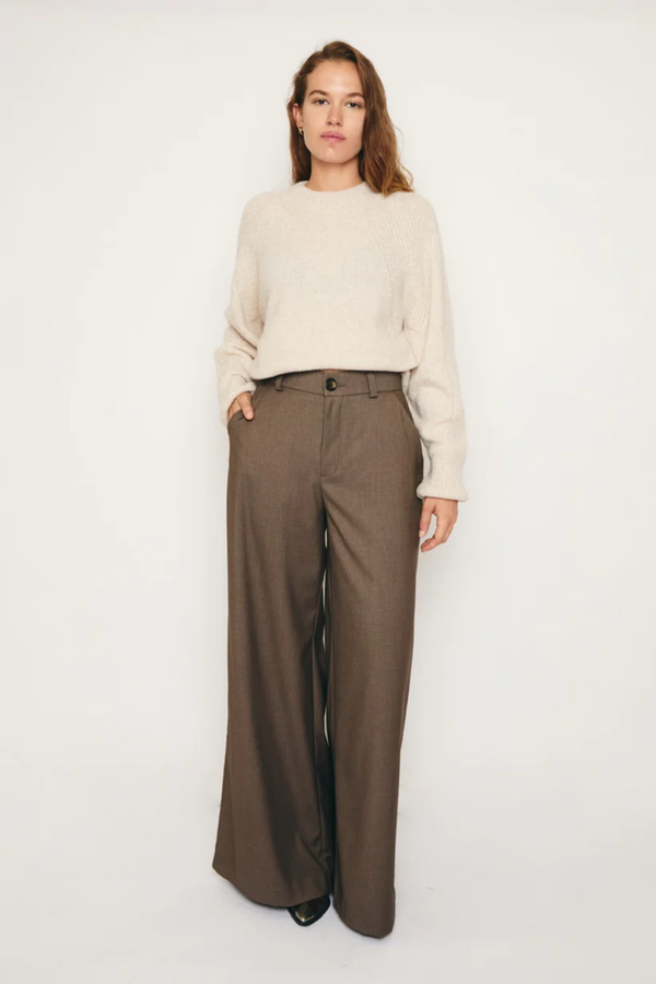 Odette Round Neck - Creme Stone