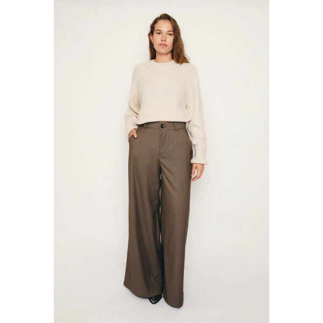 Odette Round Neck - Creme Stone