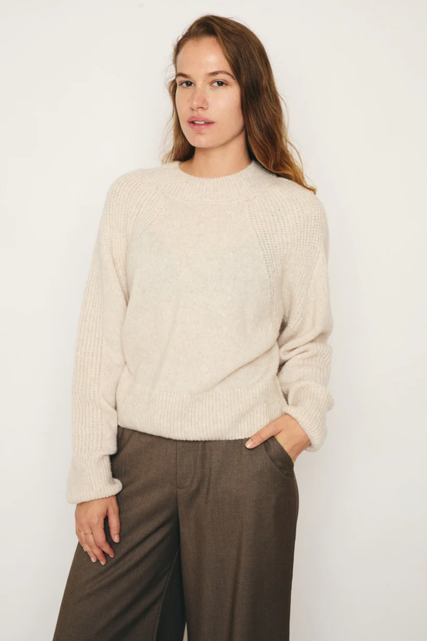Odette Round Neck - Creme Stone