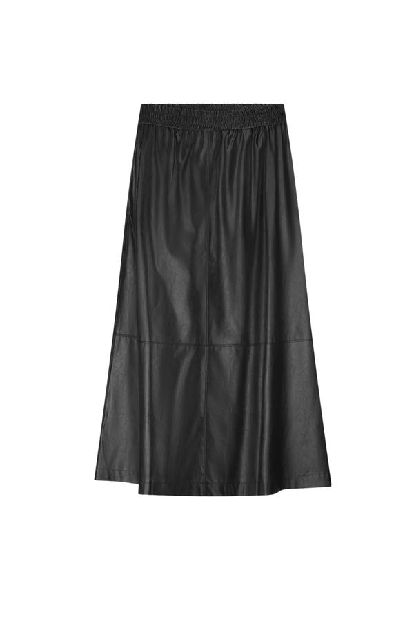 Nitty Eco Leather Skirt - Black