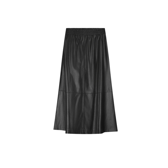 Nitty Eco Leather Skirt - Black