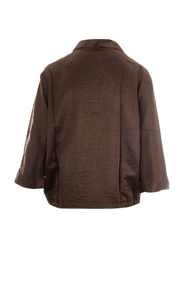 Satijnen Blouse -  Bruin