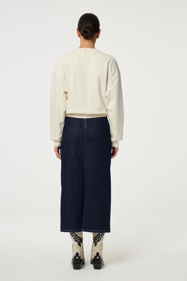 Archie Heart Sweater - Cosy White