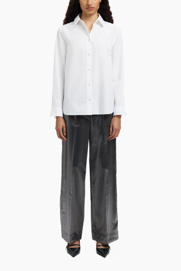 Margot Wide Leg Pants - Metallic met.grijs