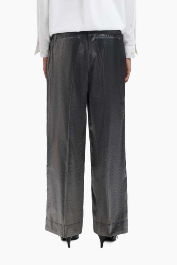 Margot Wide Leg Pants - Metallic met.grijs