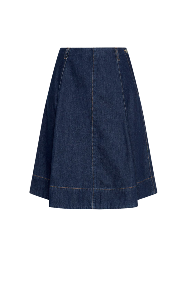 Adna Alena Skirt - Dark Blue Wash