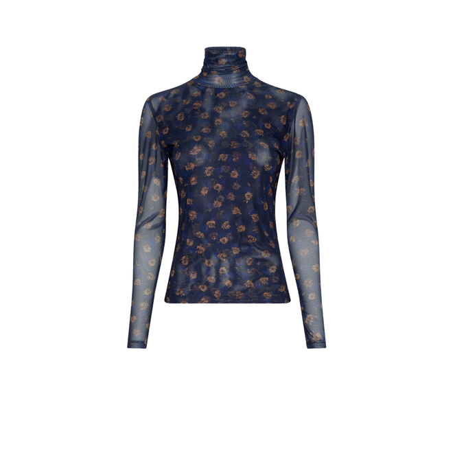 Ginie Illenora Top AOP - Mari Blue Flower