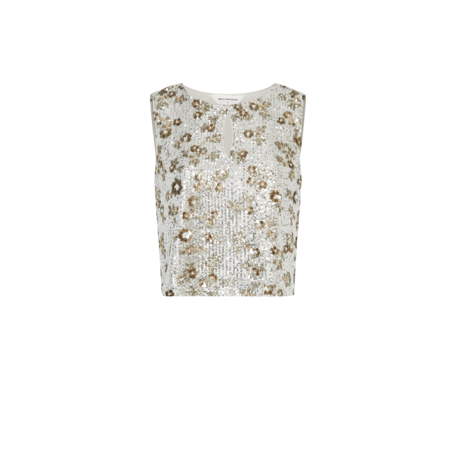 Magnolia SL Top EMB - Silver Coco