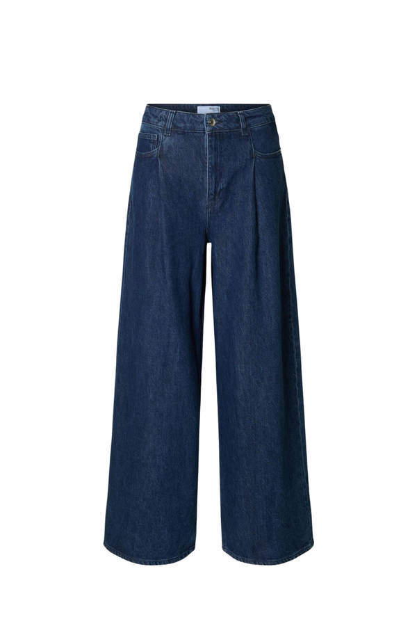 Extra Wide Selma Noa Hw Jeans - Dark Blue Jeans