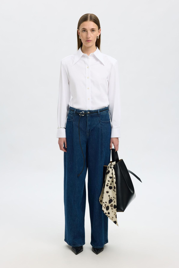 Extra Wide Selma Noa Hw Jeans - Dark Blue Jeans