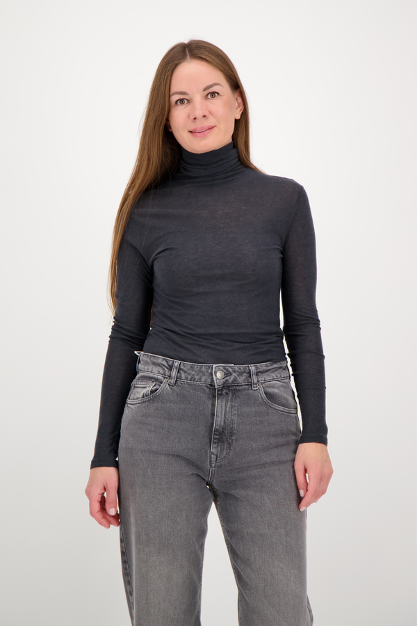 Sabine Turtle Neck Top - Black