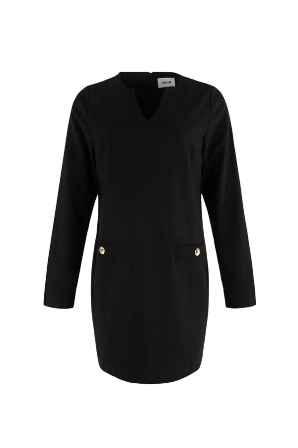 Jurk - Off Black Stripe