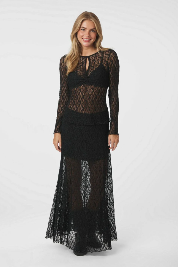 Mariya Lace Skirt - Black