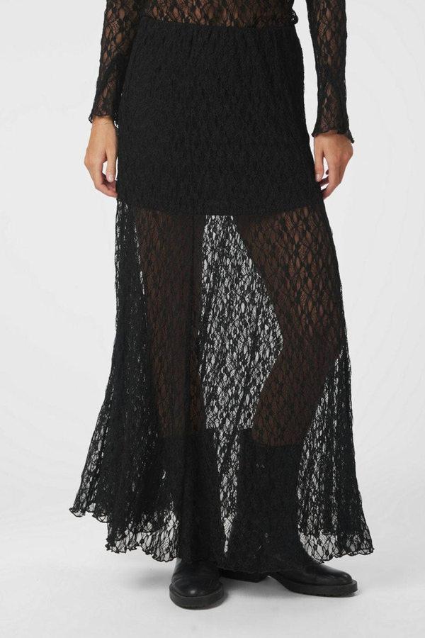 Mariya Lace Skirt - Black