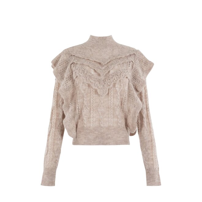 Ruffle Pullover - Chalk
