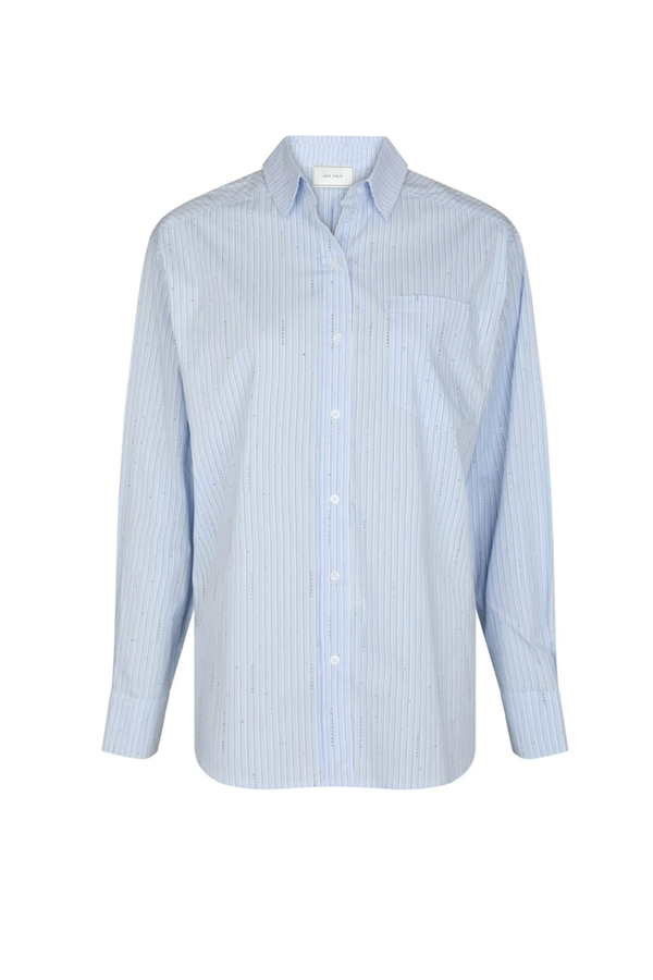 Dalma Pattern Stone Shirt - Light Blue Stripe