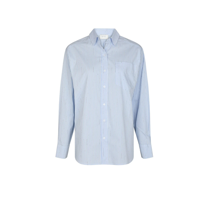 Dalma Pattern Stone Shirt - Light Blue Stripe
