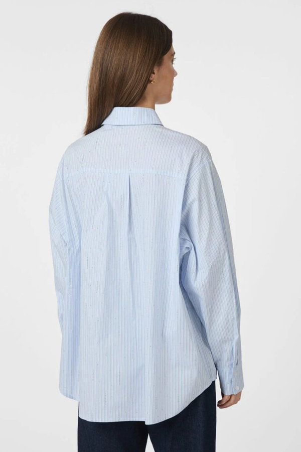 Dalma Pattern Stone Shirt - Light Blue Stripe