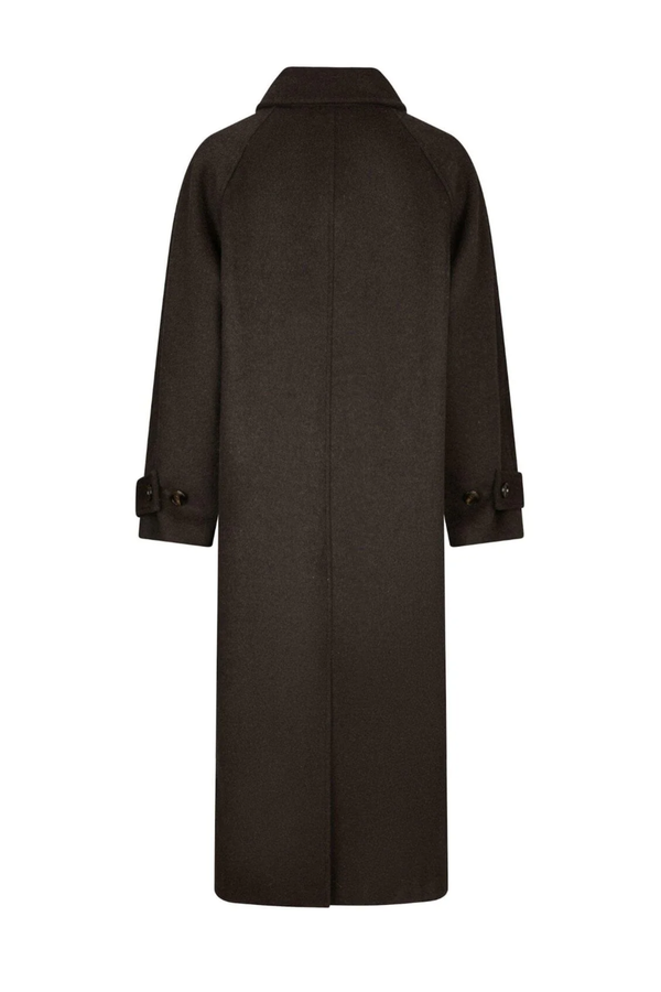 Keaton Wool Coat - Chocolate Brown