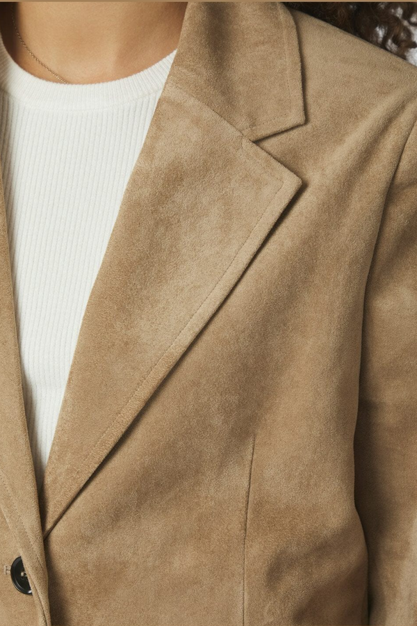 Namy Imitated Suede Blazer - Sand