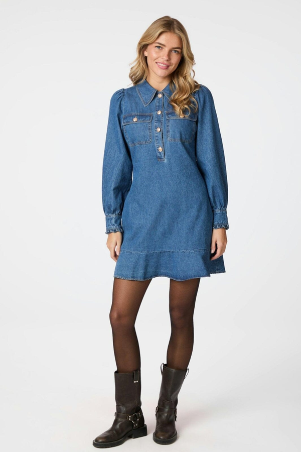 Nikko Denim Dress - Blue