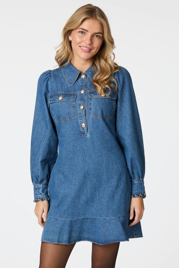 Nikko Denim Dress - Blue