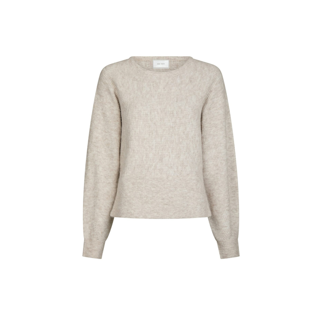 Turuna Structure Knit Blouse - Sand Melange