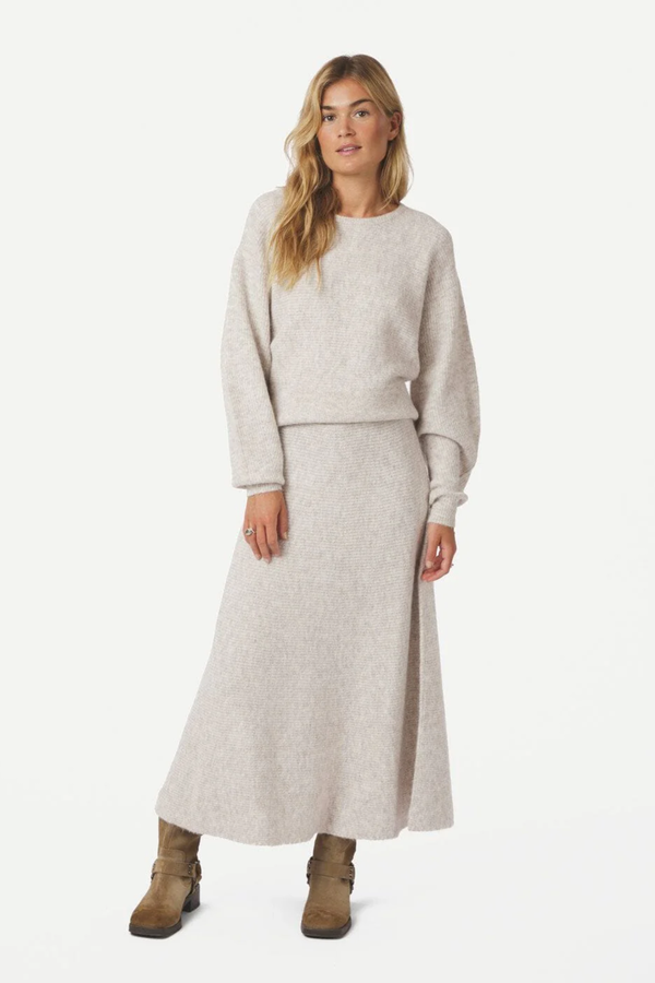 Turuna Structure Knit Blouse - Sand Melange