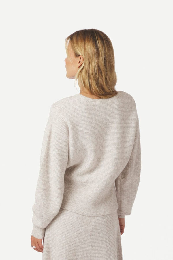 Turuna Structure Knit Blouse - Sand Melange