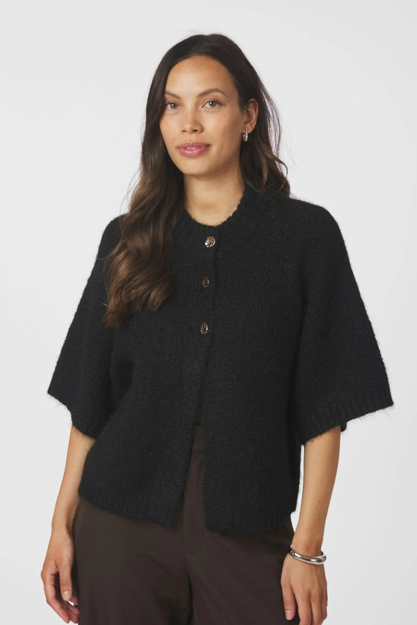Benuta Fluffy Knit Cardigan - Black