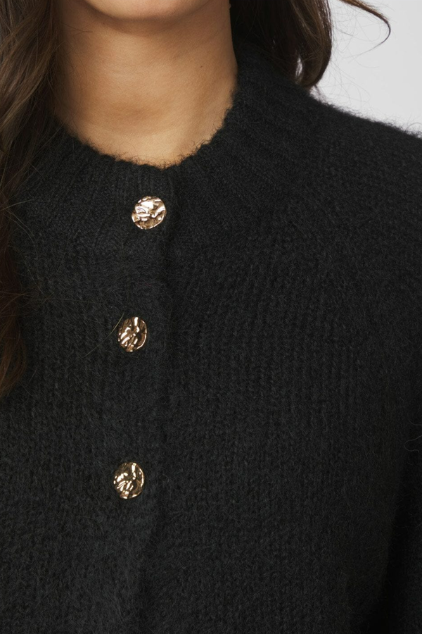 Benuta Fluffy Knit Cardigan - Black