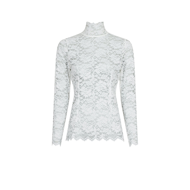 Liza Laceflower Blouse - White