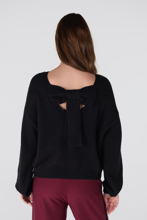 Annabel Big Bow Knit - Black