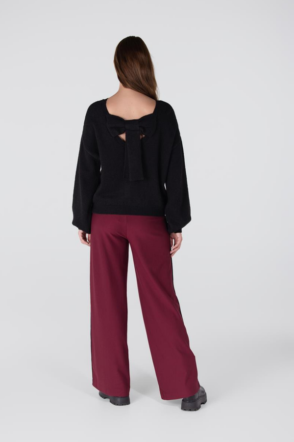 Annabel Big Bow Knit - Black