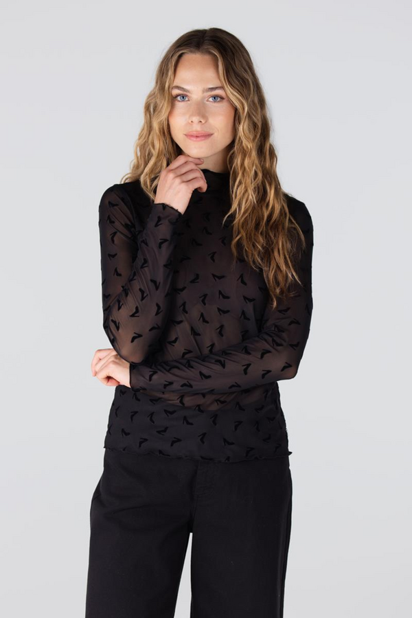 Jula Mesh Top - Black