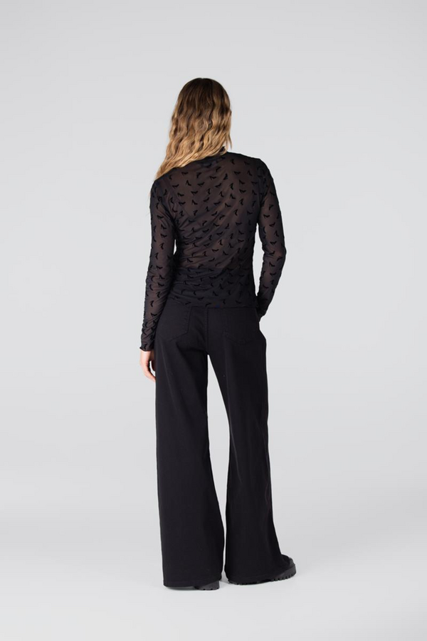 Jula Mesh Top - Black