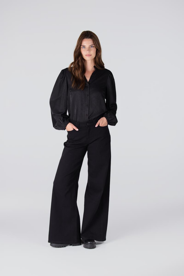 Effy Blouse Puff Longsleeve  - Black