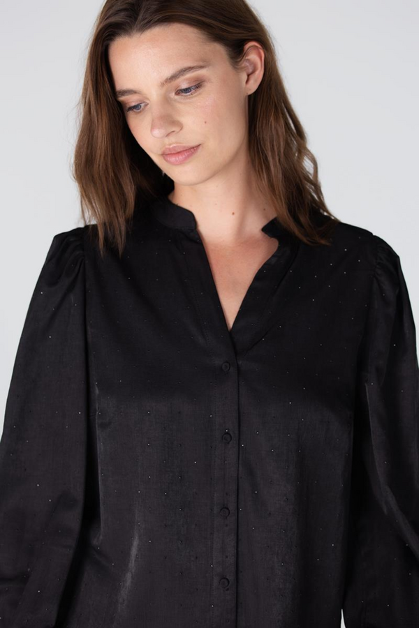 Effy Blouse Puff Longsleeve  - Black