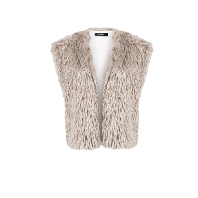 Dali Fake Fur Gilet - Sand