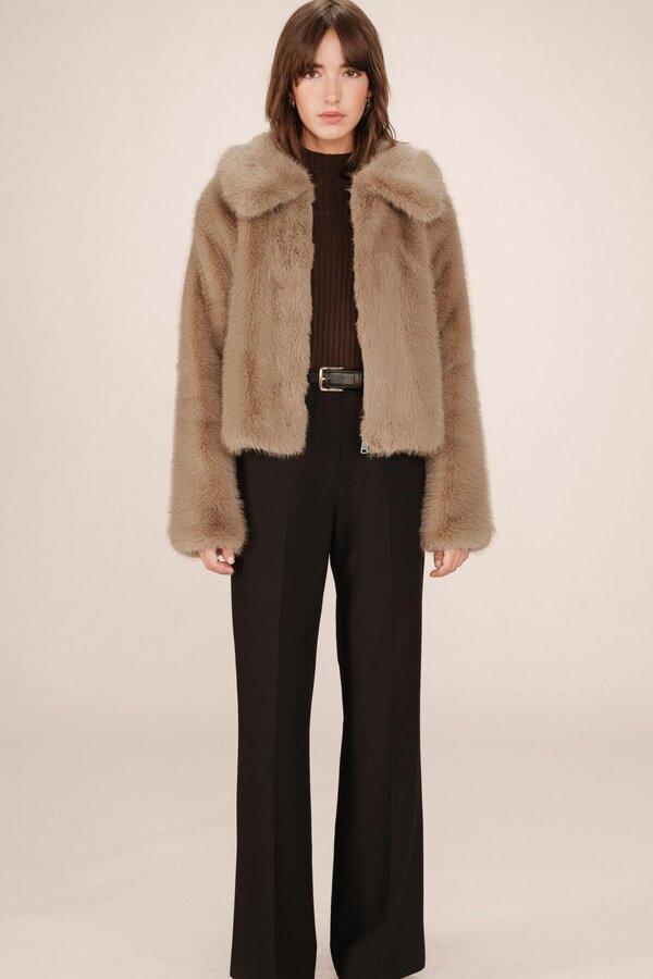 Shonna Faux Fur Jacket - Grege