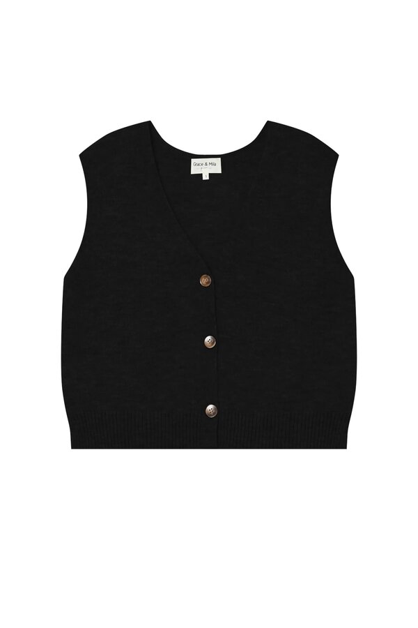 Sleeveless Cardigan Santa - Chocolat