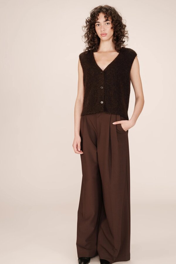 Sleeveless Cardigan Santa - Chocolat