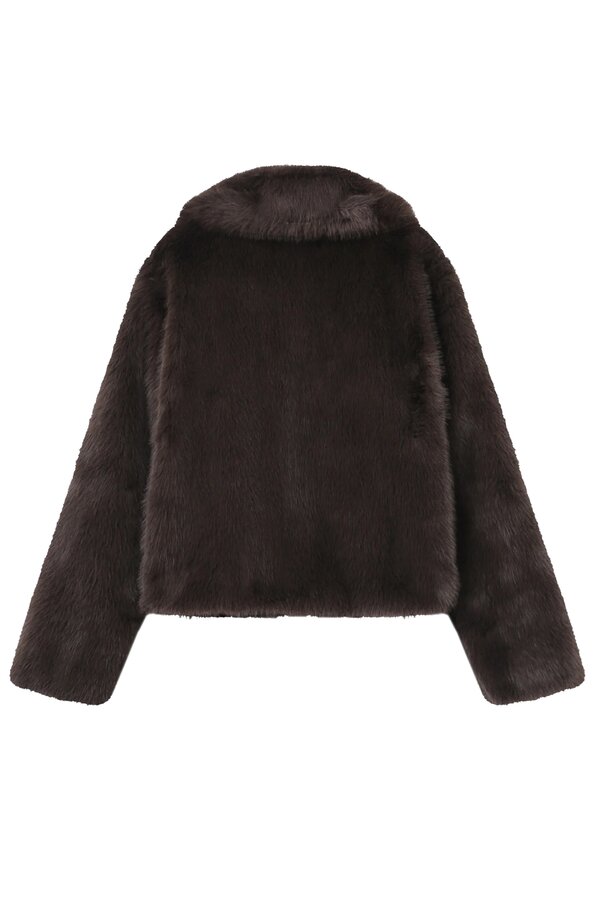 Shonna Faux Fur Jacket - Chocolat