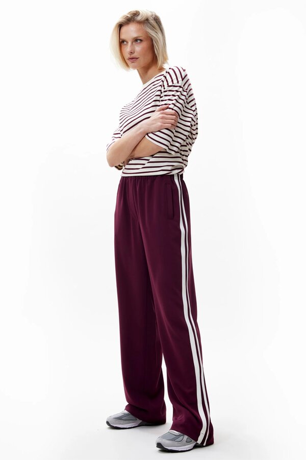 Side Button Tracksuit Trousers - Winetasting