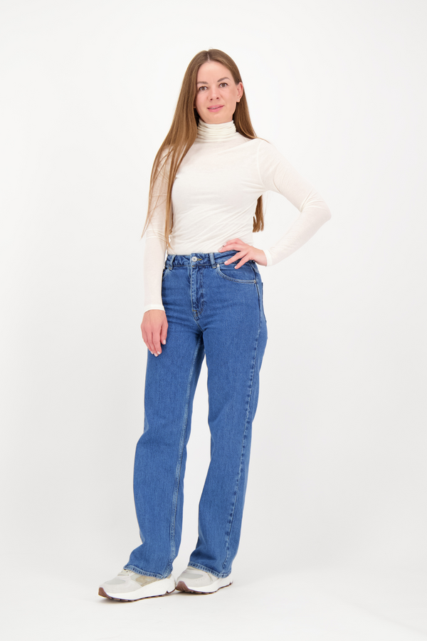 Sabine Turtle Neck Top - Cream