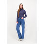Sabine Turtle Neck Top - Navy
