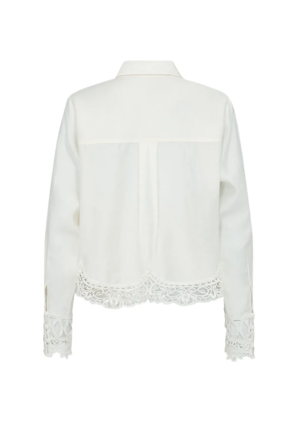 Molly Shirt With Lace - Jet Stream
