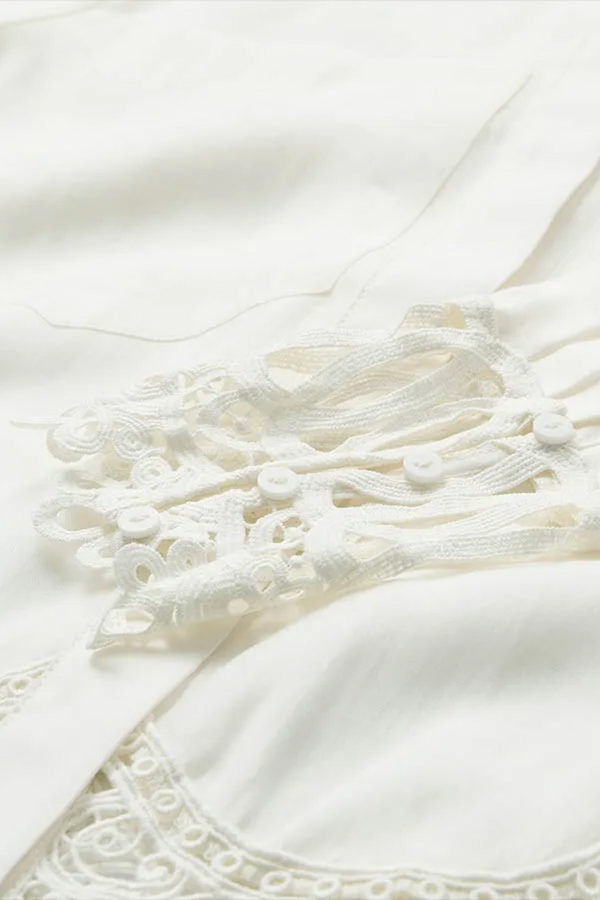 Molly Shirt With Lace - Jet Stream