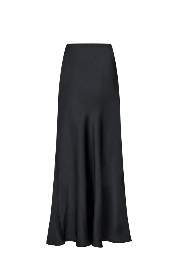 Vicky Heavy Sateen Skirt - Black